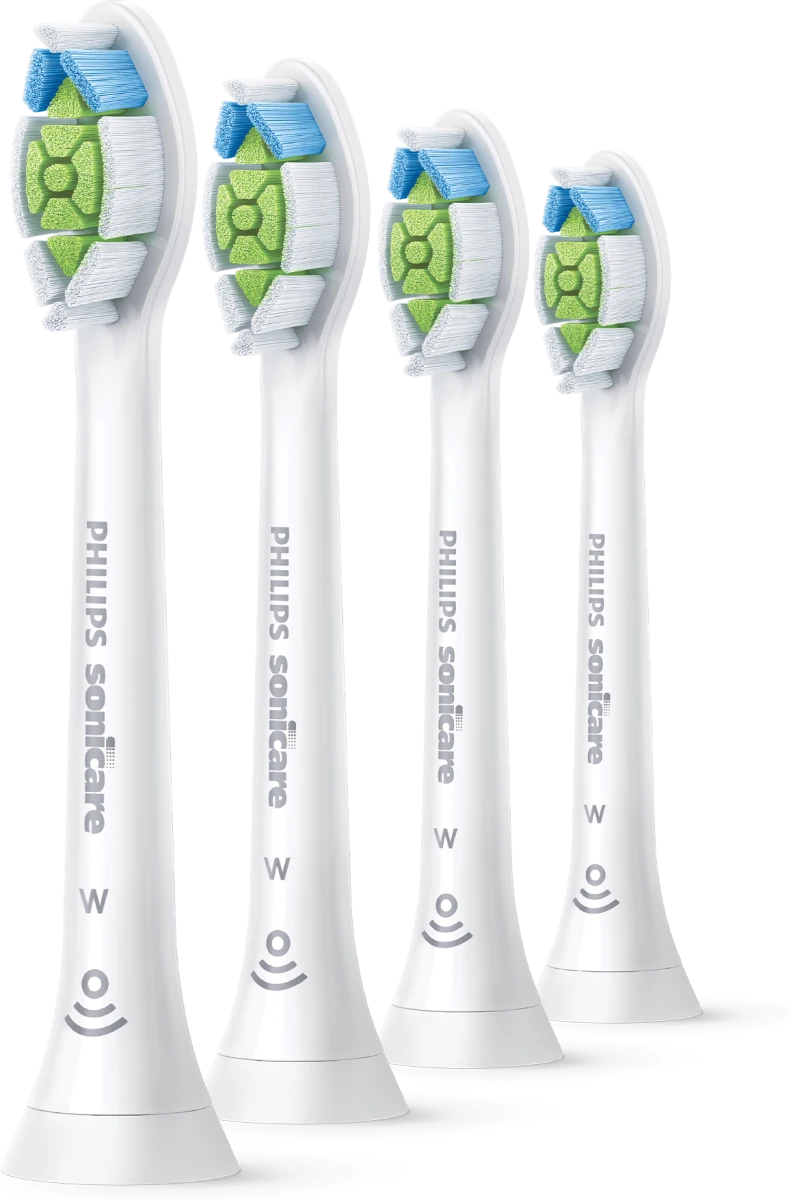 Philips Sonicare Optimal White, накрайници за eлектрически четки за зъби бели, 4 бр.