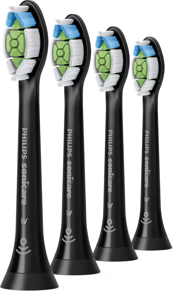 Philips Sonicare Optimal Black, накрайници за eлектрически четки за зъби черни, 4 бр.