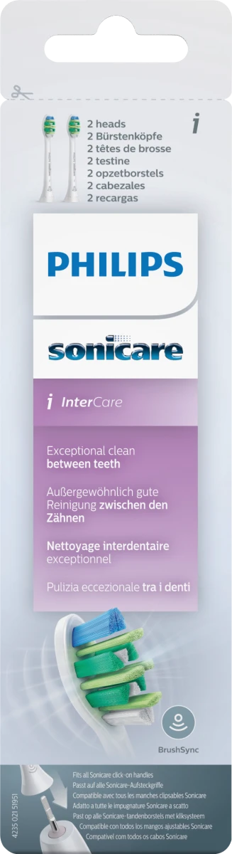 Philips Sonicare Intercare, накрайници за eлектрически четки за зъби стандартни, 2 бр.
