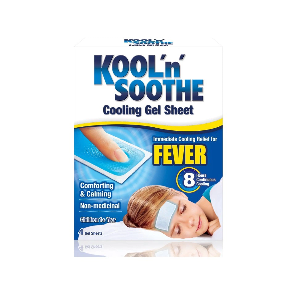 Kool 'N' Soothe Fever, Охлаждащи гел лепенки при температура и треска за деца, 4 бр.