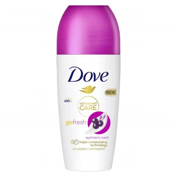 Dove, Advanced Care, Go Fresh, овлажняващ крем-део стик с боровинка акай и лилия, 50 мл.