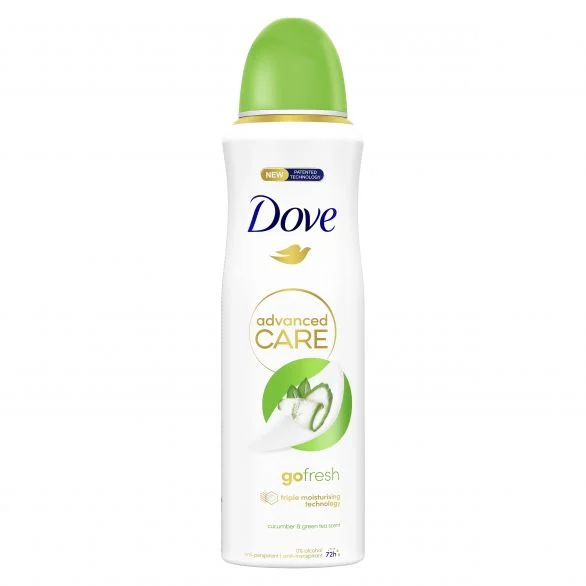 Dove, Advanced Care, Go Fresh, овлажняващ крем-дезодорант с краставица и зелен чай, 200 мл.
