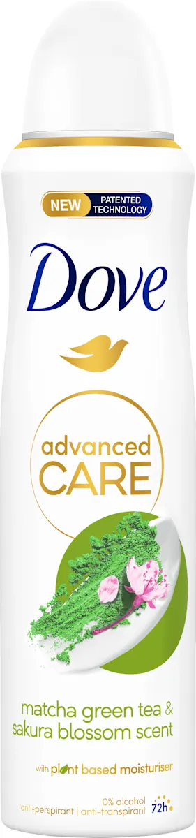 Dove, Advanced Care, Go Fresh, овлажняващ крем-дезодорант с матча и сакура, 150 мл.