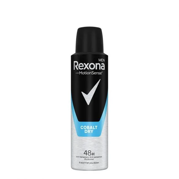 Rexona, Motion Sense, Cobalt Dry, мъжки дезодорант против изпотяване, 150 мл.