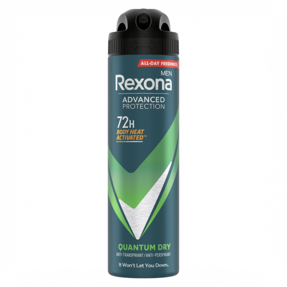 Rexona, Advanced Protection, Quantum Dry, мъжки дезодорант против изпотяване, 150 мл.