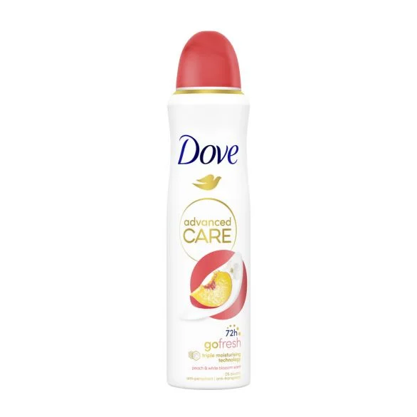 Dove, Advanced Care, Go Fresh, овлажняващ крем-дезодорант с праскова, 150 мл.