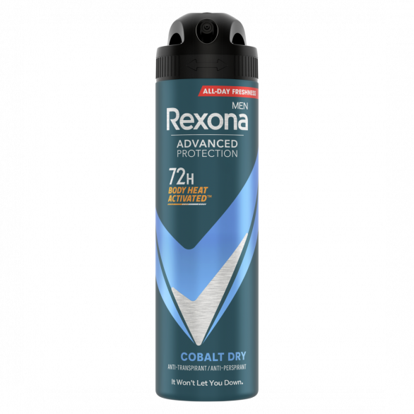 Rexona, Advanced Protection, Cobalt Dry, мъжки дезодорант против изпотяване, 150 мл.