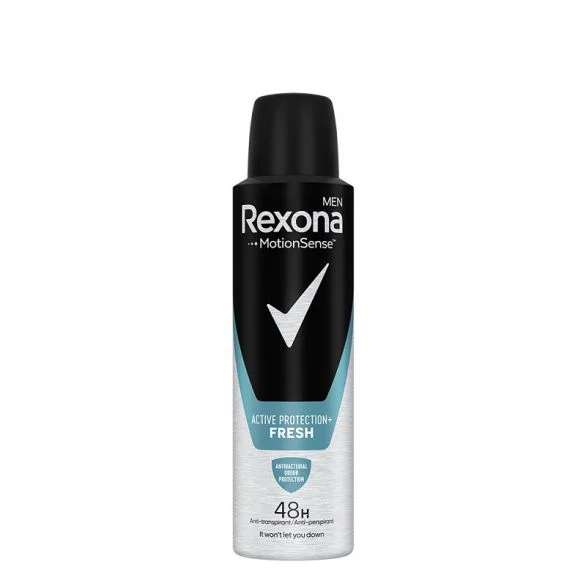 Rexona, Motion Sense, Active Protection+ Fresh, антибактериален мъжки дезодорант против изпотяване, 150 мл.