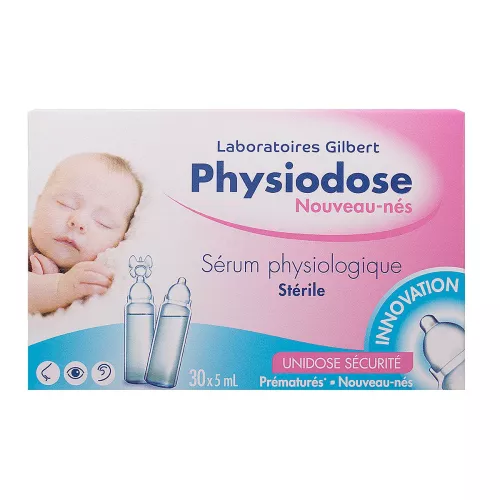 Physiodose, стерилен физиологичен разтвор за инхалации 5 мл, 30 монодози, от Gilbert