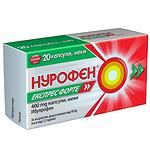 Нурофен Експрес форте, 400 мг, при болка и температура, 20 меки капсули