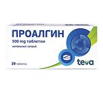 Проалгин, 500 мг, 20 таблетки, от Teva