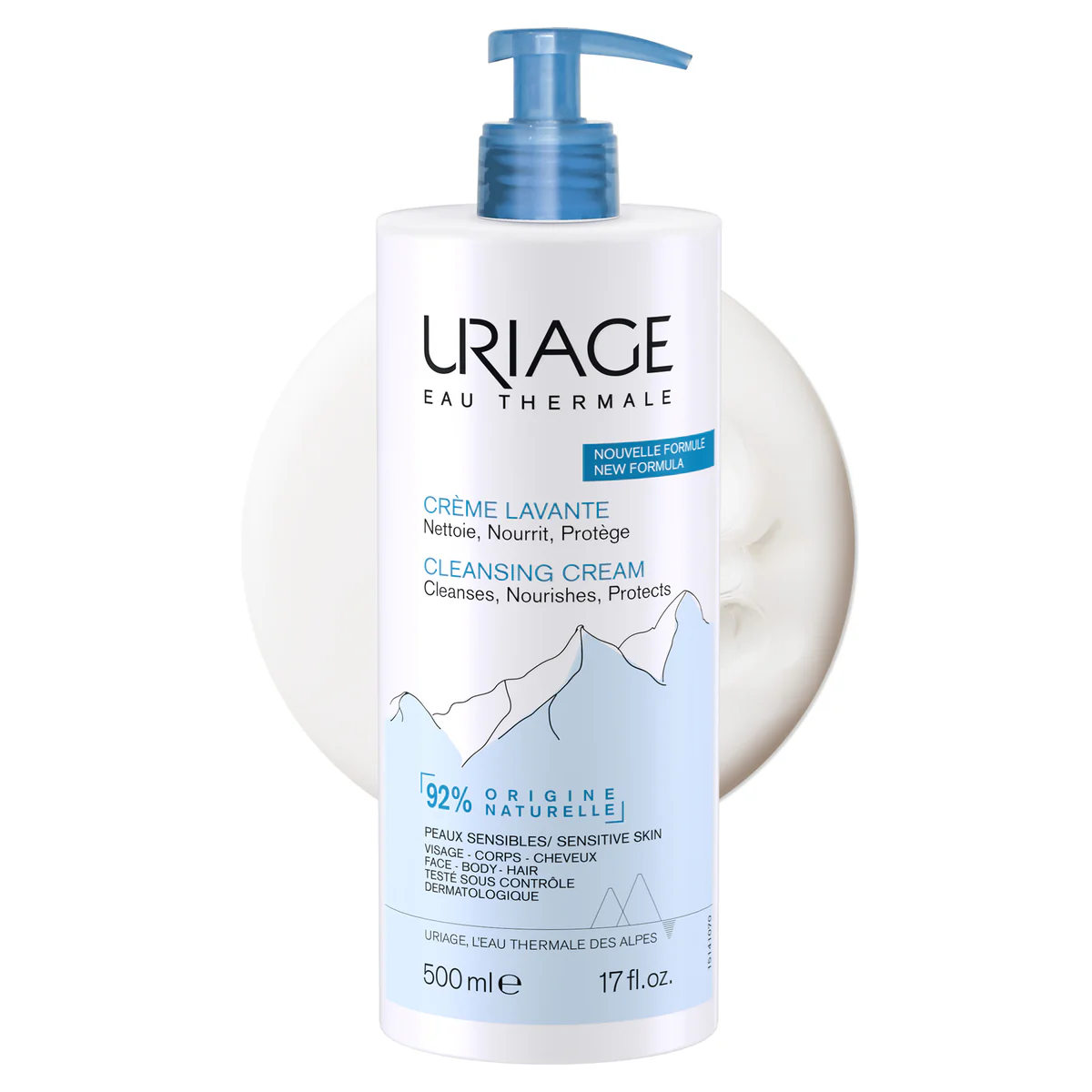 Uriage Eau Thermale Crème Lavante, измиващ душ крем за лице и тяло, 500 мл.