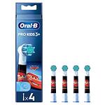 Oral-B, Pro Kids 3+ Disney Cars, накрайници за електрическа четка за зъби за деца, 4 бр.