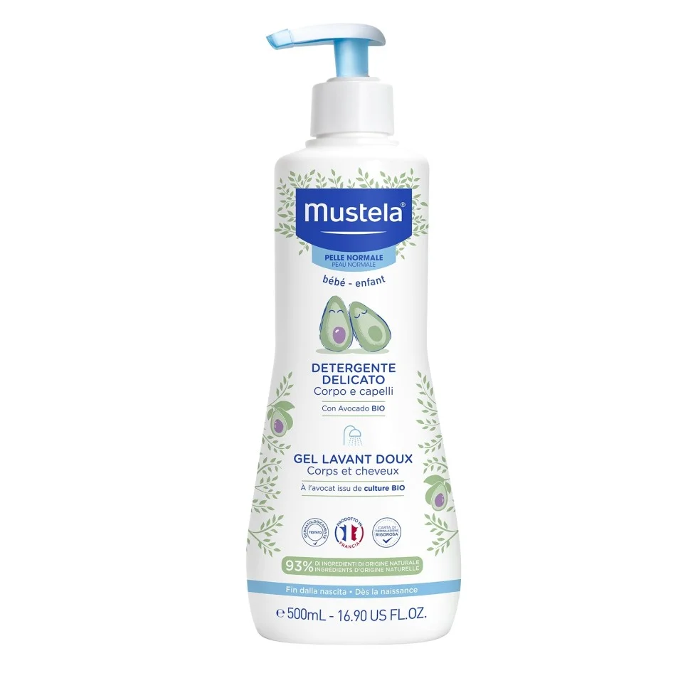Mustela, Bébé Gentle Cleansing Gel, бебешки измиващ гел за коса и тяло, 500 мл.