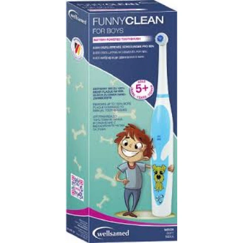 Wellsamed Funny Clean Boy 5+, електрическа четка за зъби за момче, 1 бр.