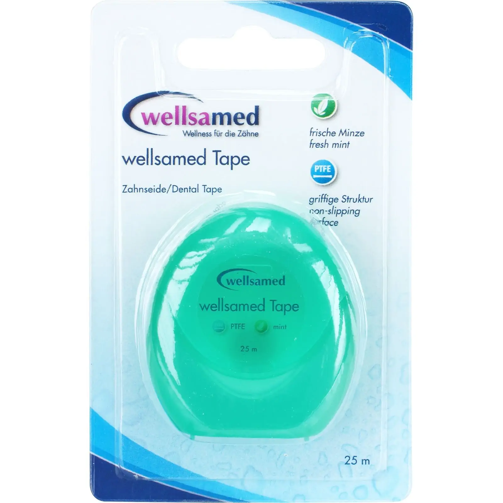 Wellsamed, конец за зъби с ментол, PTFE лента, 25 м.