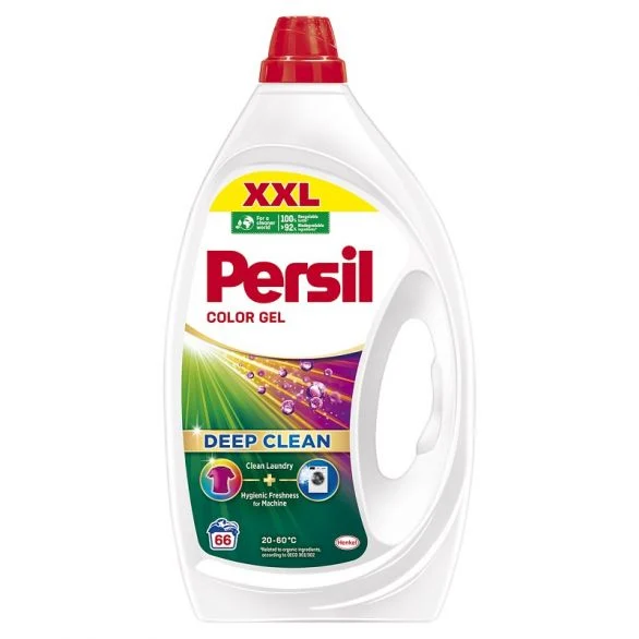 Persil Deep Clean Color, течен препарат за цветни тъкани, 66 изпирания, 2.97 л.