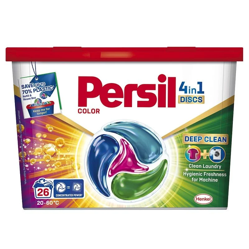 Persil Color 4in1 Discs Deep Clean, капсули за пране за цветни тъкани 4в1, 26 изпирания, 26 бр.
