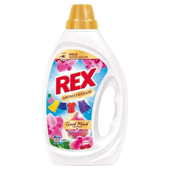 Rex Aromatherapy Orchid Color, препарат за пране за цветни тъкани орхидея, 20 изпирания, 900 мл.