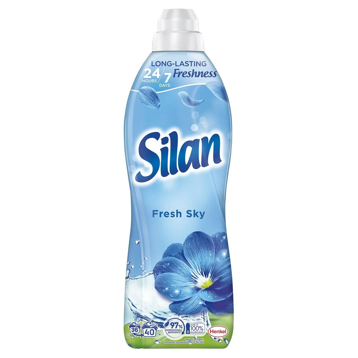 Silan Fresh Sky, омекотител за тъкани, 40 изпирания, 880 мл.