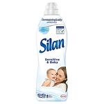 Silan Sensitive & Baby, омекотител за тъкани за чувствителна кожа, 40 изпирания, 880 мл.