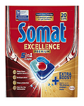 Somat Excellence Premium 5in1, капсули за съдомиялна машина 5в1, 20 бр.