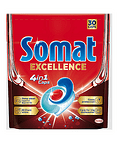 Somat Excellence 4in1, капсули за съдомиялна машина 4в1, 30 бр.