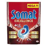 Somat Excellence 4in1, капсули за съдомиялна машина 4в1, 50 бр.