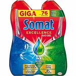 Somat Excellence Duo 4 Actions, гел за съдомиялна машина, 76 измивяния, 2 x 684 мл.