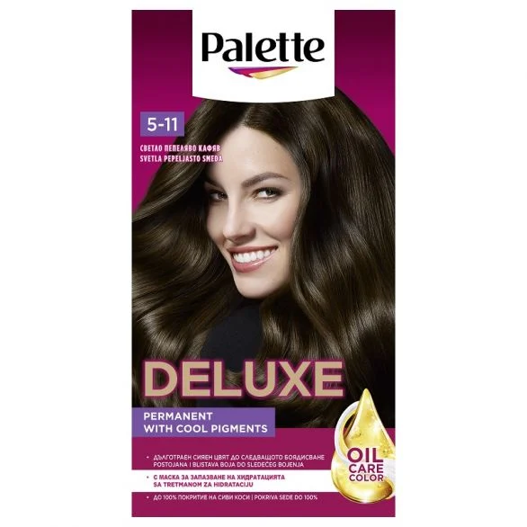 Palette Deluxe, Боя за коса, 5-11 светло пепеляво кафяв