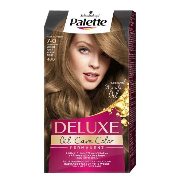Palette Deluxe, Боя за коса, 7-0 (400) средно рус