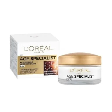 L'Oréal Age Specialist 65+, дневен крем за лице с лифтинг ефект, 50 мл