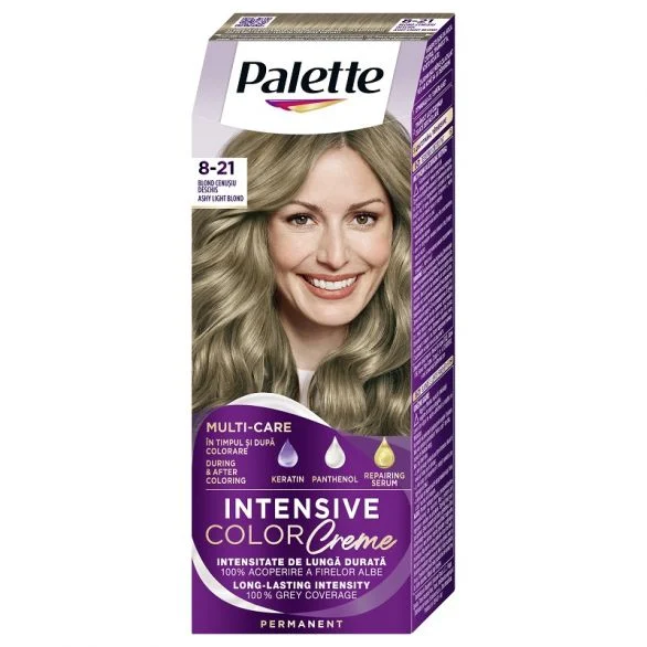 Palette Intensive Color Creme, Боя за коса, 8-21 пепеляво светло рус
