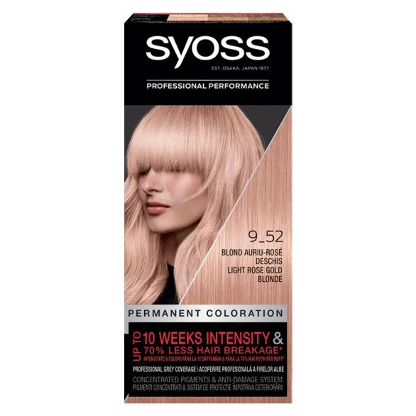 Syoss Baseline, боя за коса, 9-52 светло розово златист
