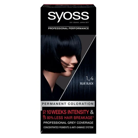 Syoss Baseline, боя за коса, 1-4 синьо-черен