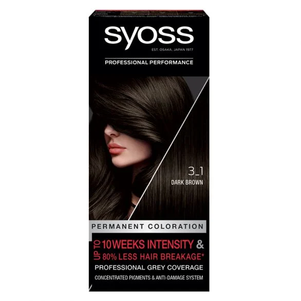 Syoss Baseline, боя за коса, 3-1 тъмно кафяв