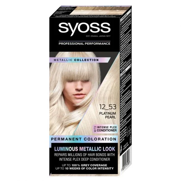 Syoss Baseline, боя за коса, 12-53 платинено перлен
