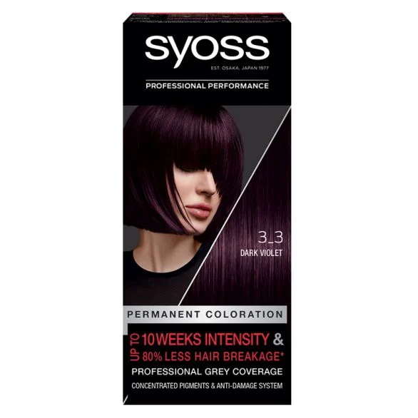 Syoss Baseline, боя за коса, 3-3 тъмно виолетов