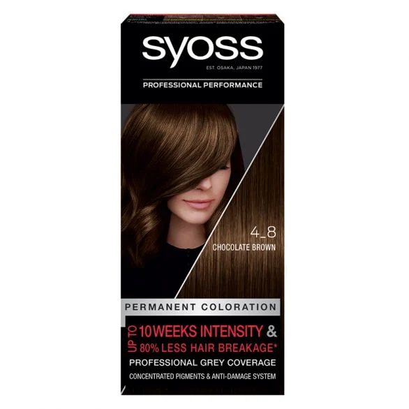 Syoss Baseline, боя за коса, 4-8 шоколадово кафяв