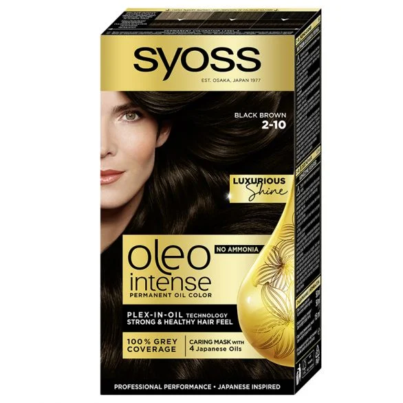 Syoss Oleo intense, боя за коса, 2-10 черно-кафяв