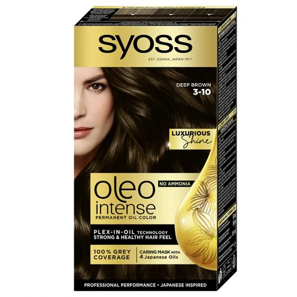 Syoss Oleo intense, боя за коса, 3-10 дълбоко кафяв