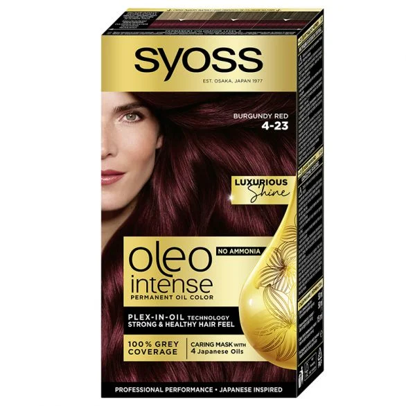 Syoss Oleo intense, боя за коса, 4-23 бургундско черен