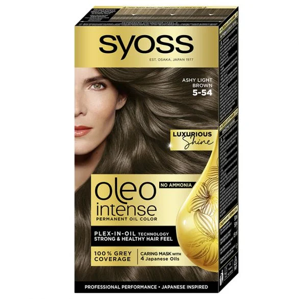 Syoss Oleo intense, боя за коса, 5-54 пепеляво светло кафяв