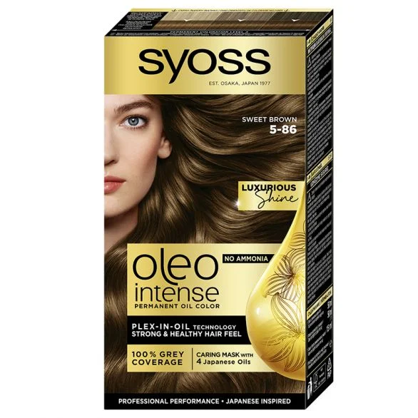 Syoss Oleo intense, боя за коса, 5-86 сладко кафяво