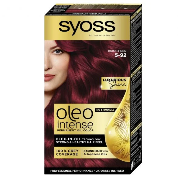 Syoss Oleo intense, боя за коса, 5-92 ярко червен