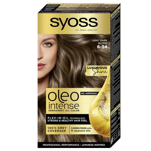 Syoss Oleo intense, боя за коса, 6-54 пепеляво тъмно рус