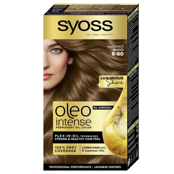 Syoss Oleo intense, боя за коса, 6-80 лешниково рус