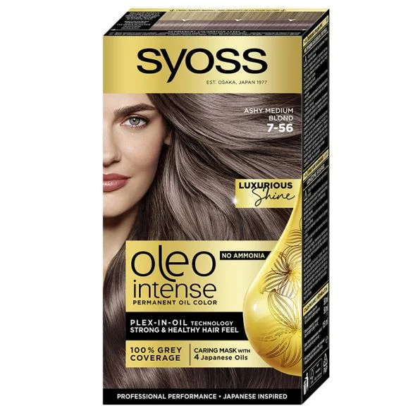 Syoss Oleo intense, боя за коса, 7-56 пепеляво средно рус
