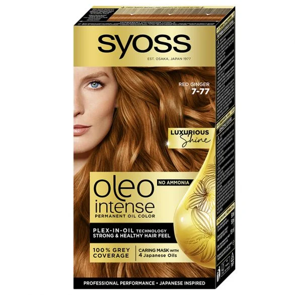 Syoss Oleo intense, боя за коса, 7-77 рижаво червено