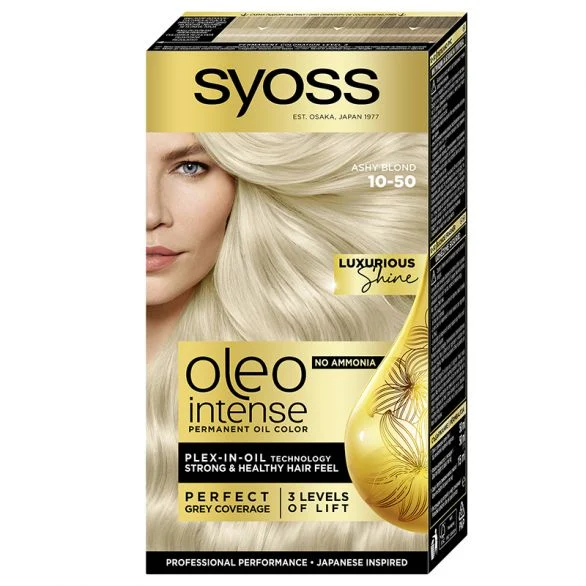 Syoss Oleo intense, боя за коса, 10-50 пепеляво рус